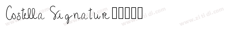 Costella Signature 语字体转换